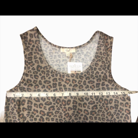 Entro Womens Leopard Print Sleeveless Knit Top - Picture 7 of 12